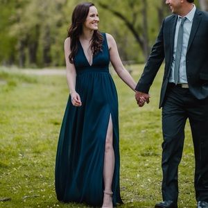 Lulu’s Heavenly Hues Navy Blue Maxi Dress